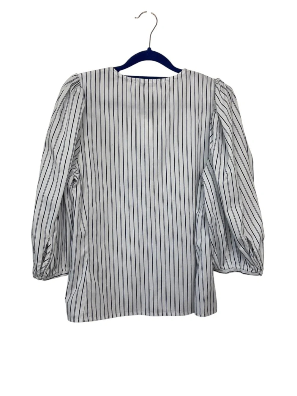 Madewell Puff-Sleeve Button Up Top in Stripe‎ NWT